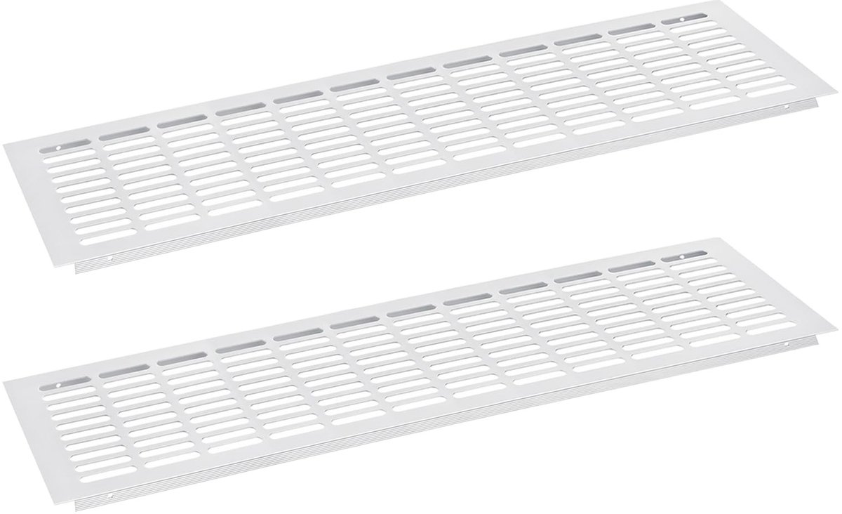 Solidchoice - Aluminium Luchtventilatie Deksel, Set van 2, 600x150mm