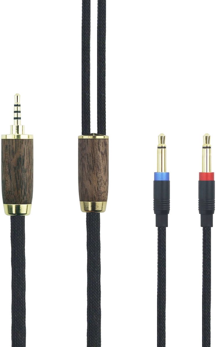 Solidchoice - 2.5mm Gebalanceerde Kabel met Walnoot Houten Connectoren
