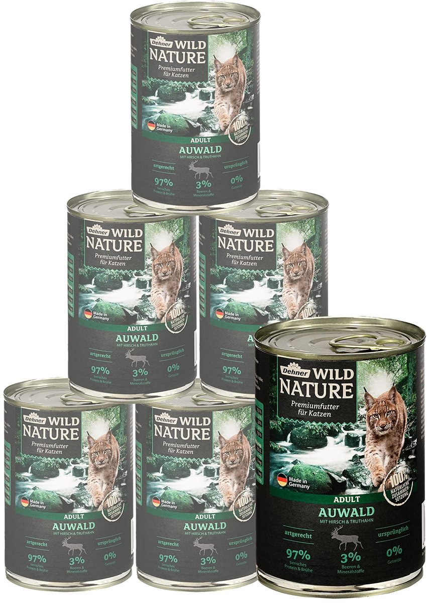 Solidchoice - Natvoer voor Katten met Hert en Kalkoen, 6 x 400 g