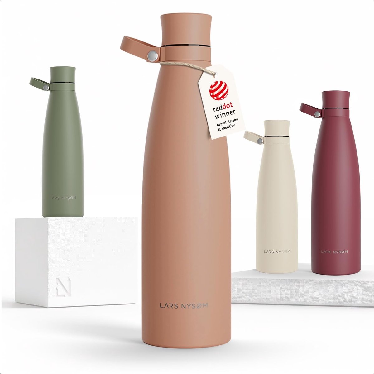 Solidchoice - RVS Drinkfles 1000ml Isolerend Blush Rose