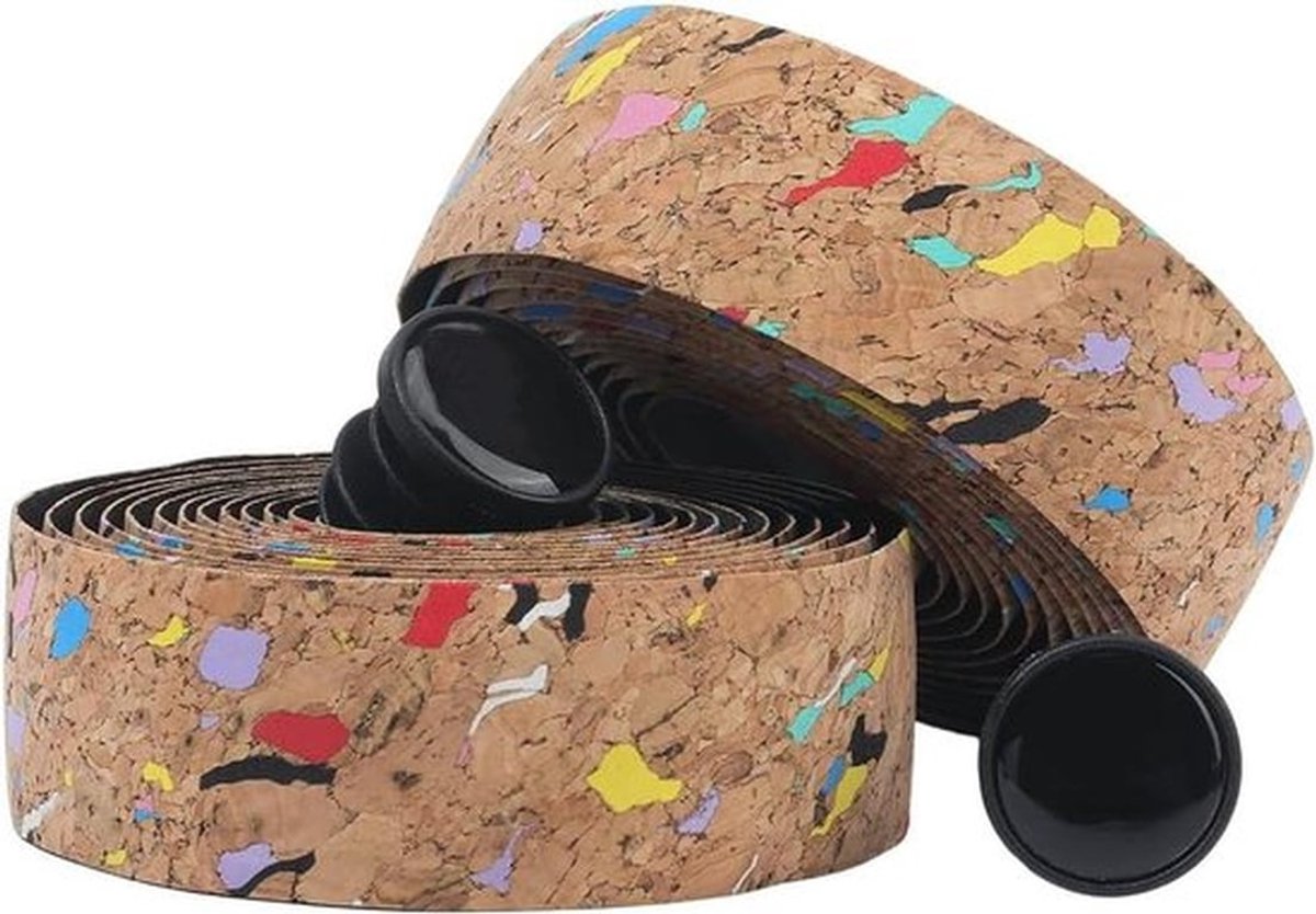 Fietsaccessoires - Racefiets handvat tape - Kurk stuur tape - Fietsaccessoire - Kleurrijk - PU lederen - Fiets handvat wrap - Eindpluggen - Geschikt voor racefiets - Kleurrijk model - 2 rollen - Stuurwiel - Stoel armleuning - Vissen rot