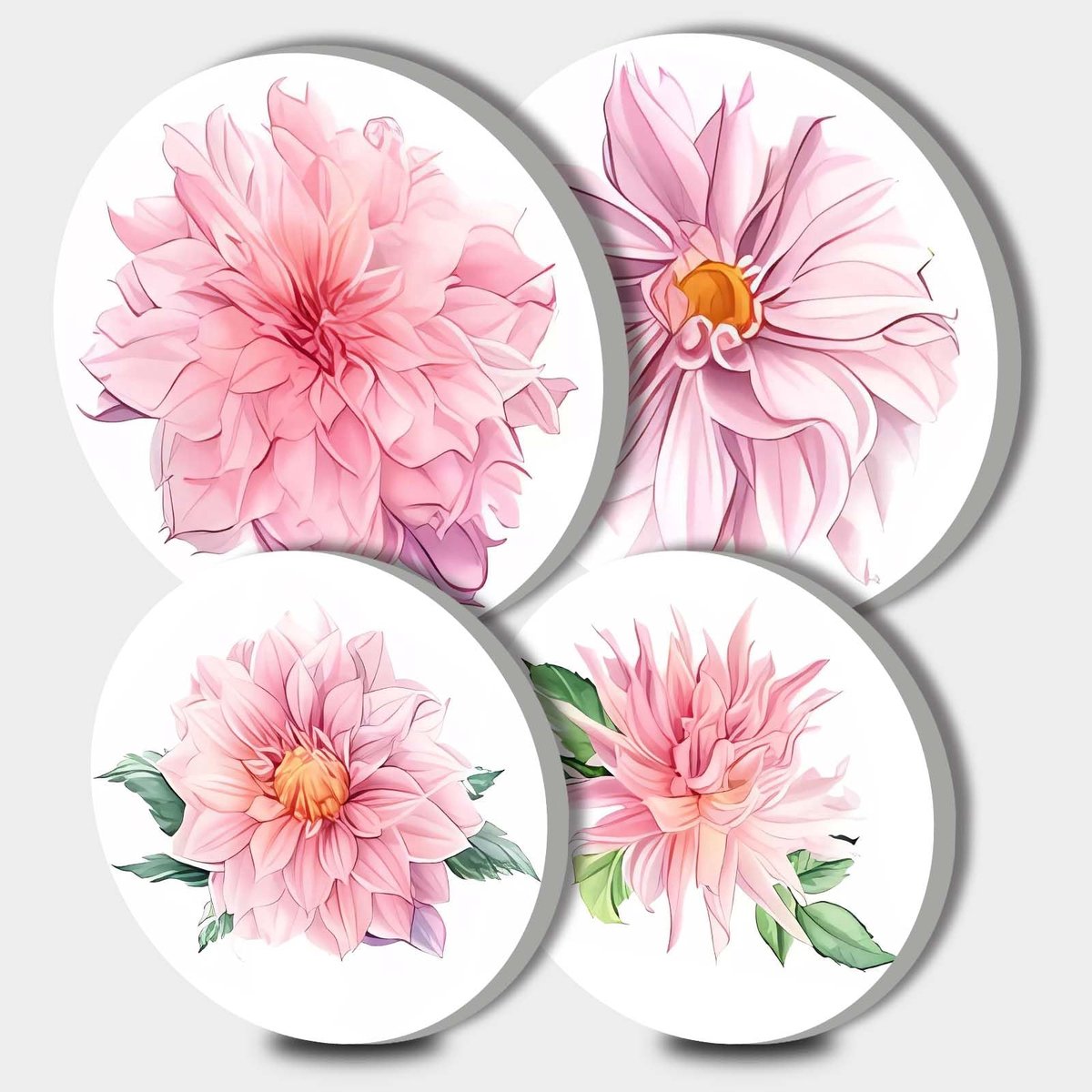 Solidchoice - Set van 4 Ronde RVS Kookplaat Afdekkingen
