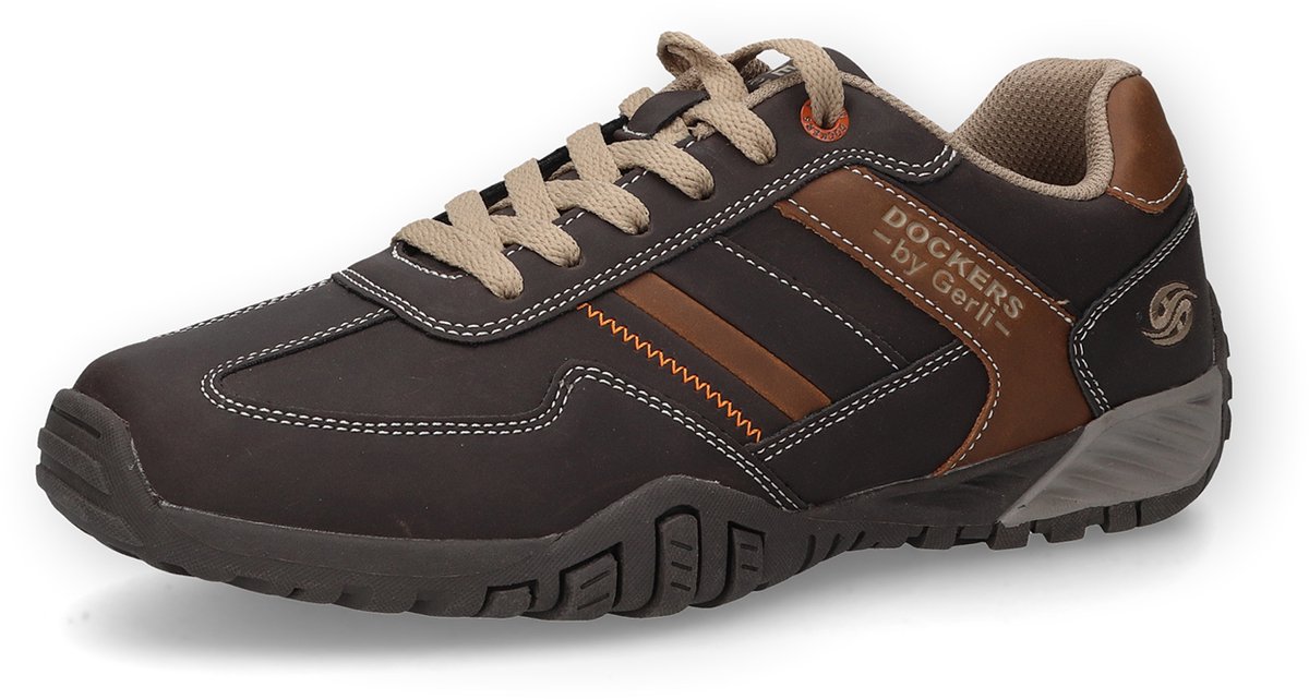 Dockers by Gerli Heren Sneakers Soft Insock Gelzool Chocolate