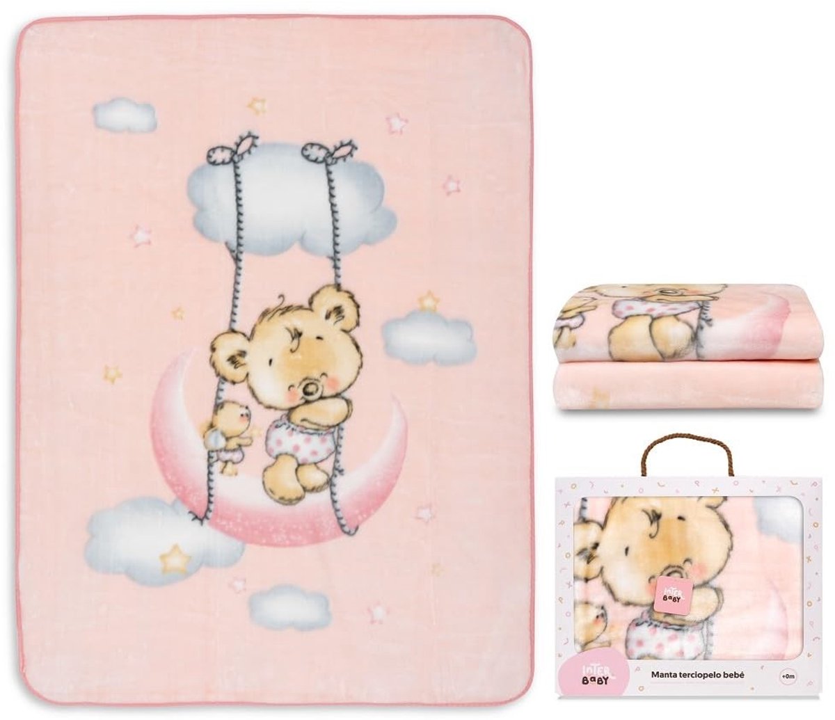 Solidchoice - Zachte Microfiber Baby Dekentje in Roze, 110x140 cm