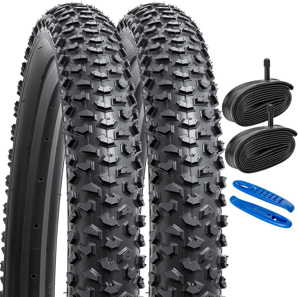 Solidchoice - Set van 2 20 Inch Mountainbike Fietsbanden met Binnenbanden