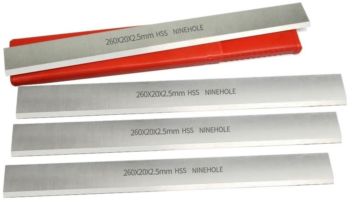 Solidchoice - Set van 4 HSS Planer Knives van 260mm voor Houtbewerking