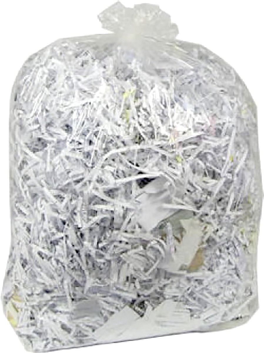 Solidchoice - 50 Stuks Transparante 90L Zware Afvalzakken van 100% Gerecycled Materiaal