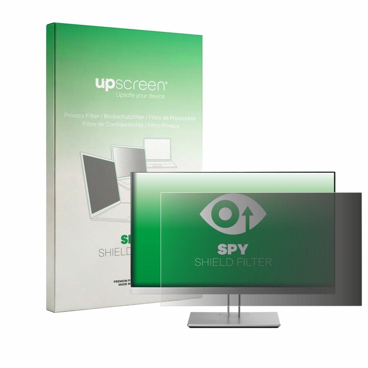 upscreen - privacyscherm voor HP EliteDisplay E233 - privacy filter screenfilter Blauwlichtfilter