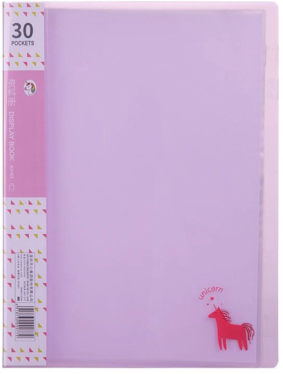 Schoolmap Little Unicorn A3163 A4 18 mm, Groen