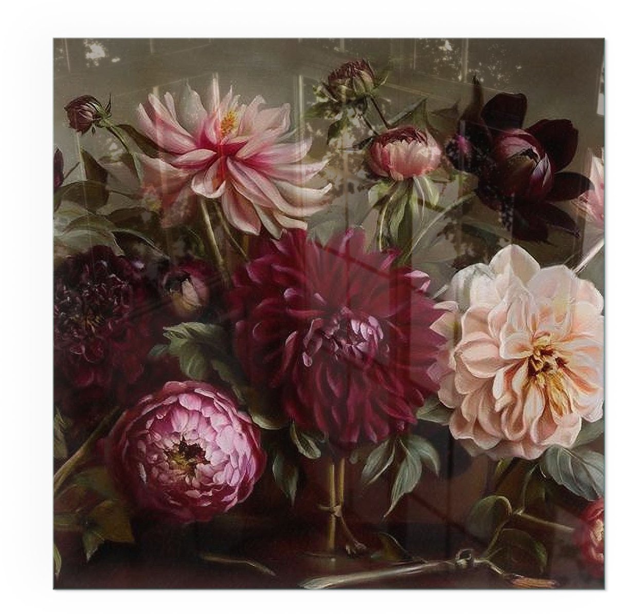 ArtPrintCavePlaat voor onder houtkachel - 50x50cm - Onderplaat kachel - Kachel vloerplaat Bordeaux - Vloerplaat openhaard