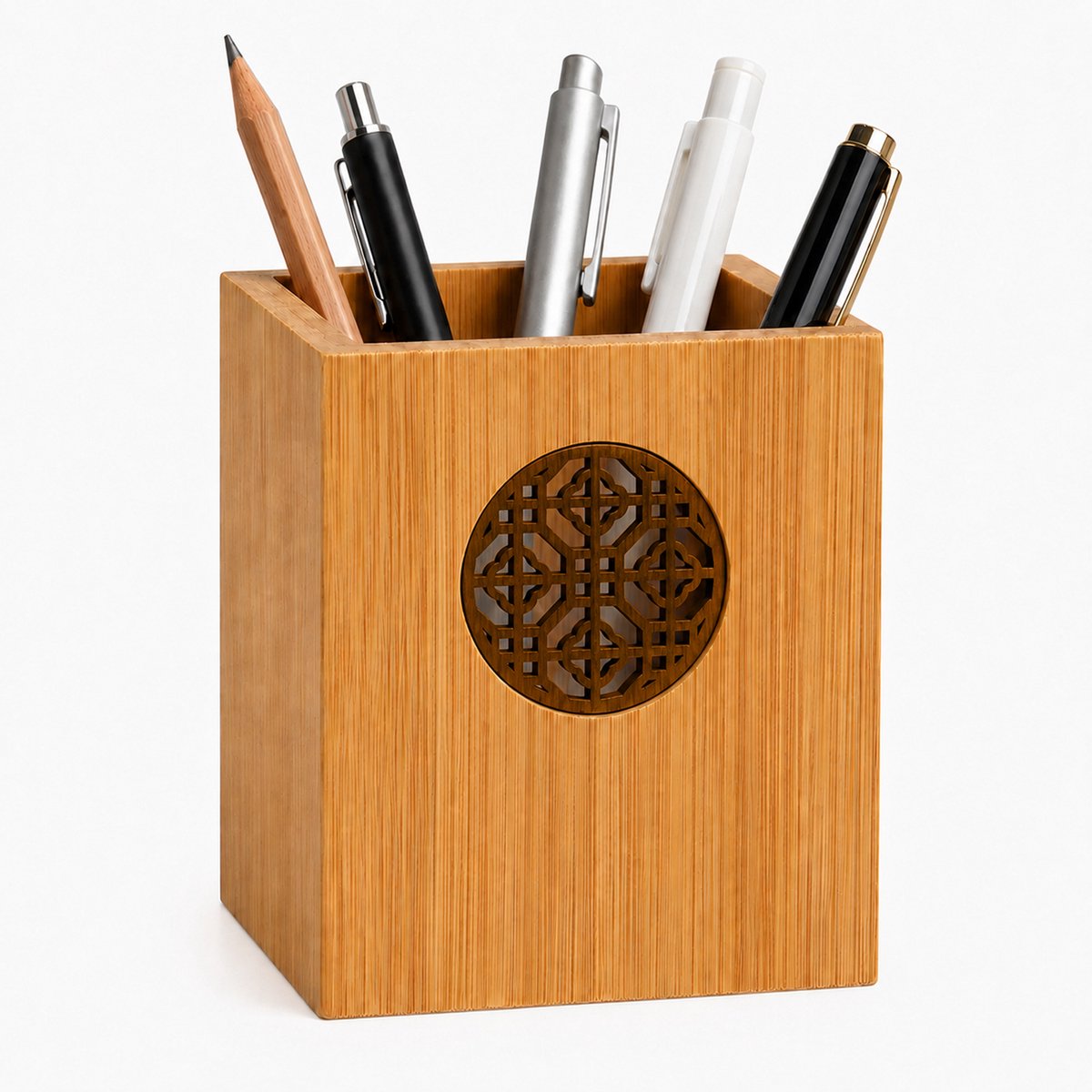 Ulisem - Pennenhouder - Bureau Organizer voor Pennen & Potloden - Decoratieve Pennenbak met Opengewerkt Design - voor Kantoor, Thuis & Bureau