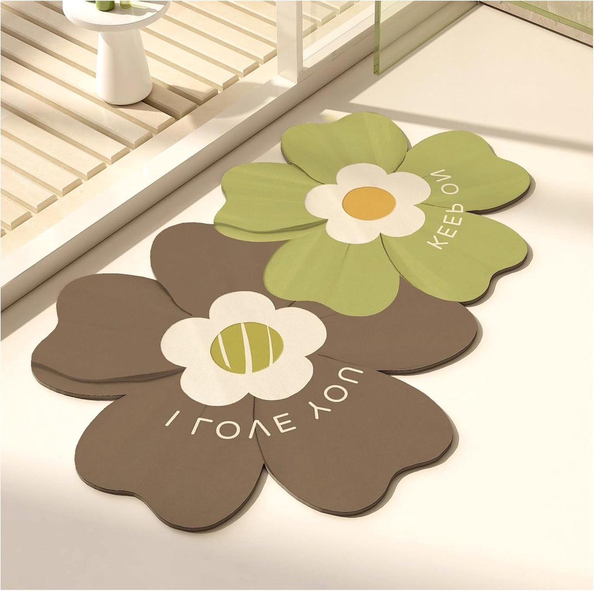 Ultradunne badkamermat 50x80cm - Antislip, snel absorberende rubberen achterkant, waterbestendig voor de keuken