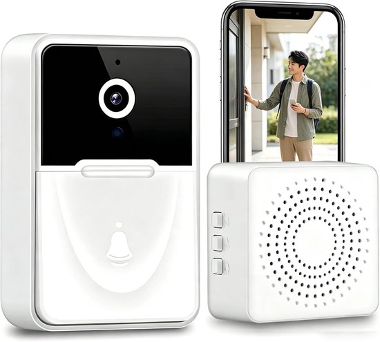 Draadloze Videodeurbelcamera - Slimme Beveiligingsdeurbel - Met Bewegingsdetectie En Nachtzicht - Tweewegs Audio Real-Time Monitoring — afbeelding 2