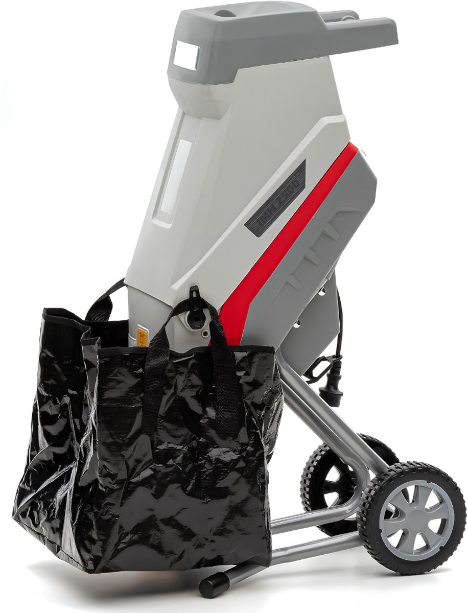 KIRA® Hakselaar - Hakselaar Electrisch - Hakselaar Versnipperaar - Grijs/Rood - ‎46cm x 37cm x 91cm