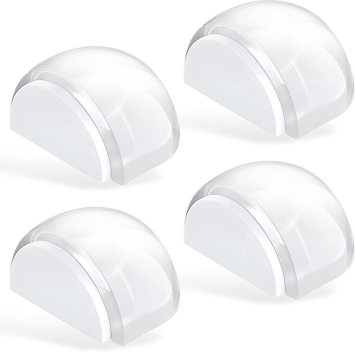 Deurstopper Zelfklevend - Vloerstoppers voor Harde Vloeren - Stille Deurbuffer - Bescherming voor Muren en Meubels - Transparant Design - Vloerstopper
