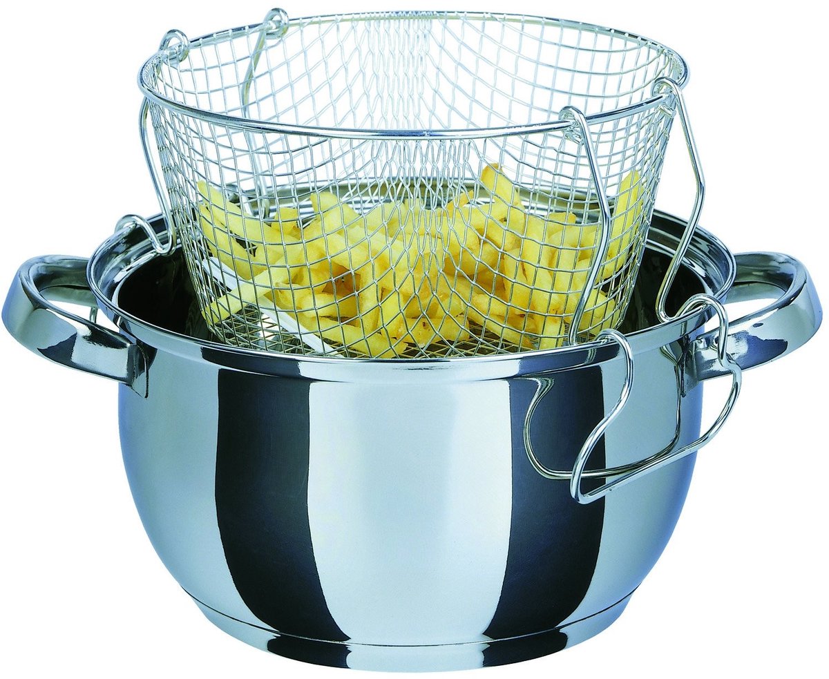 Solidchoice - RVS Diepvriespan met Glasdeksel, 22 cm, 3 L