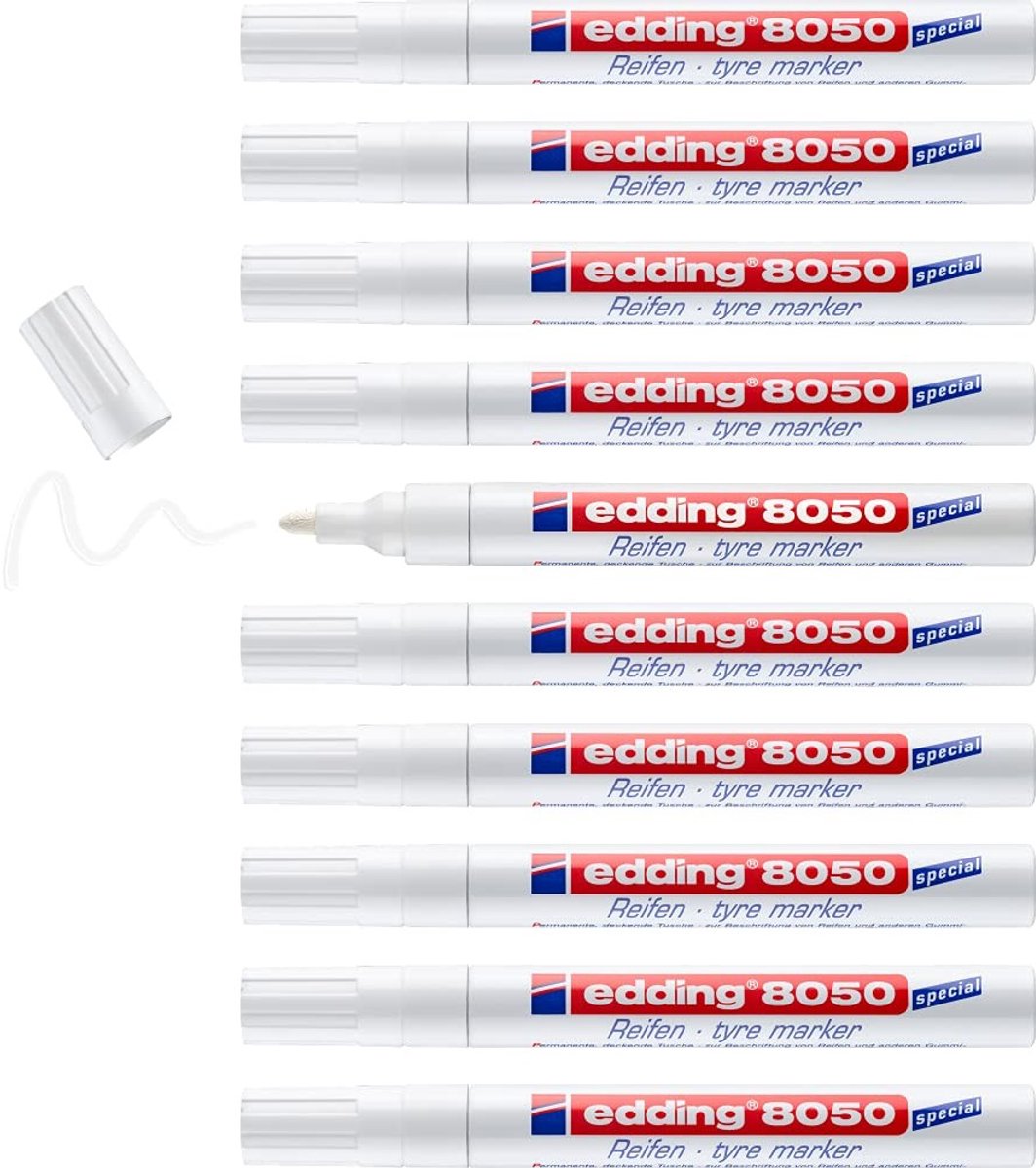 Solidchoice - Set van 10 Tyre Markers - Wit