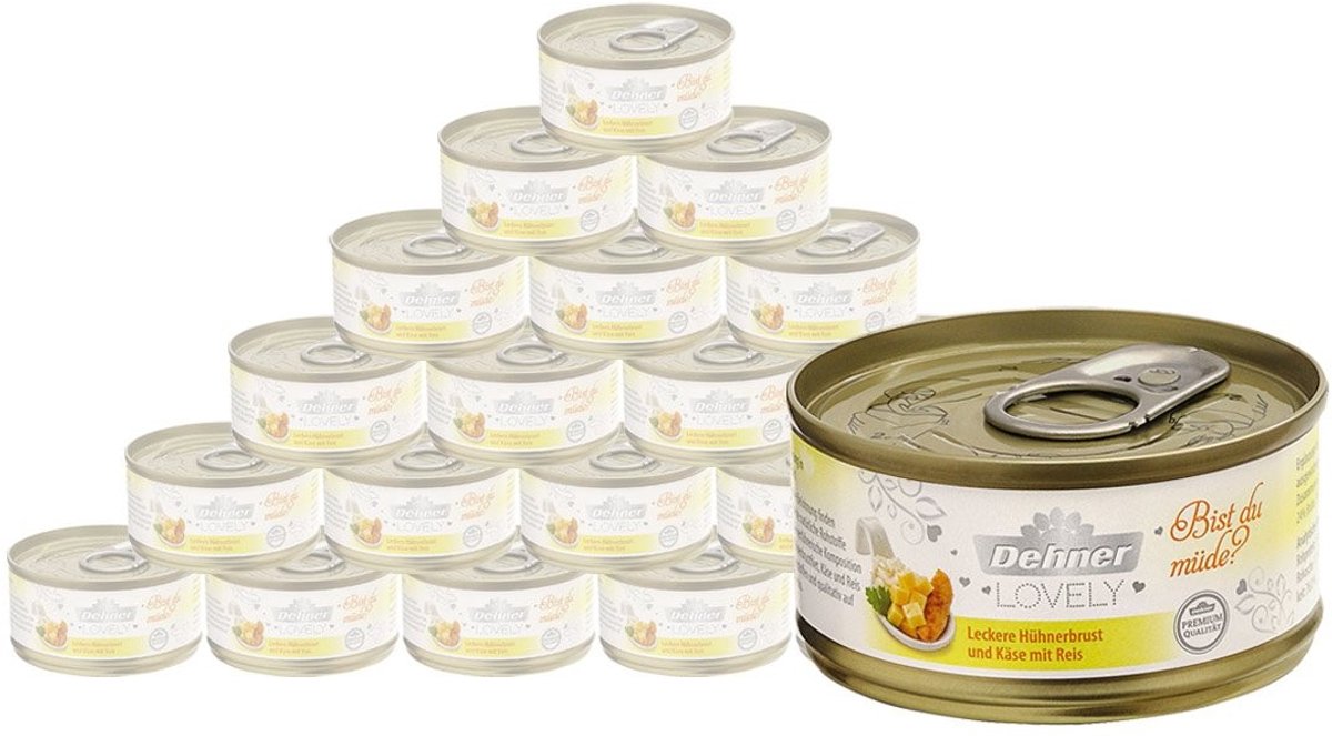 Solidchoice - Premium Kattenvoer met Kip en Rijst, Glutenvrij, 24 x 70 g Blikken