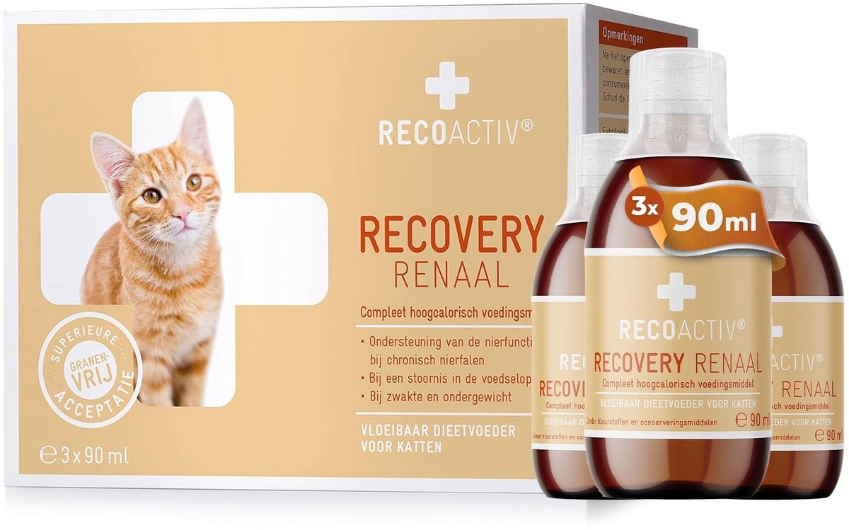 Solidchoice - Recovery Renal Kattenvoeding voor Nierproblemen (3 x 90 ml)