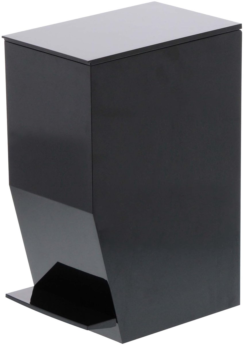 Solidchoice - Step-On Afvalemmer met Deksel en Pedal, Zwart