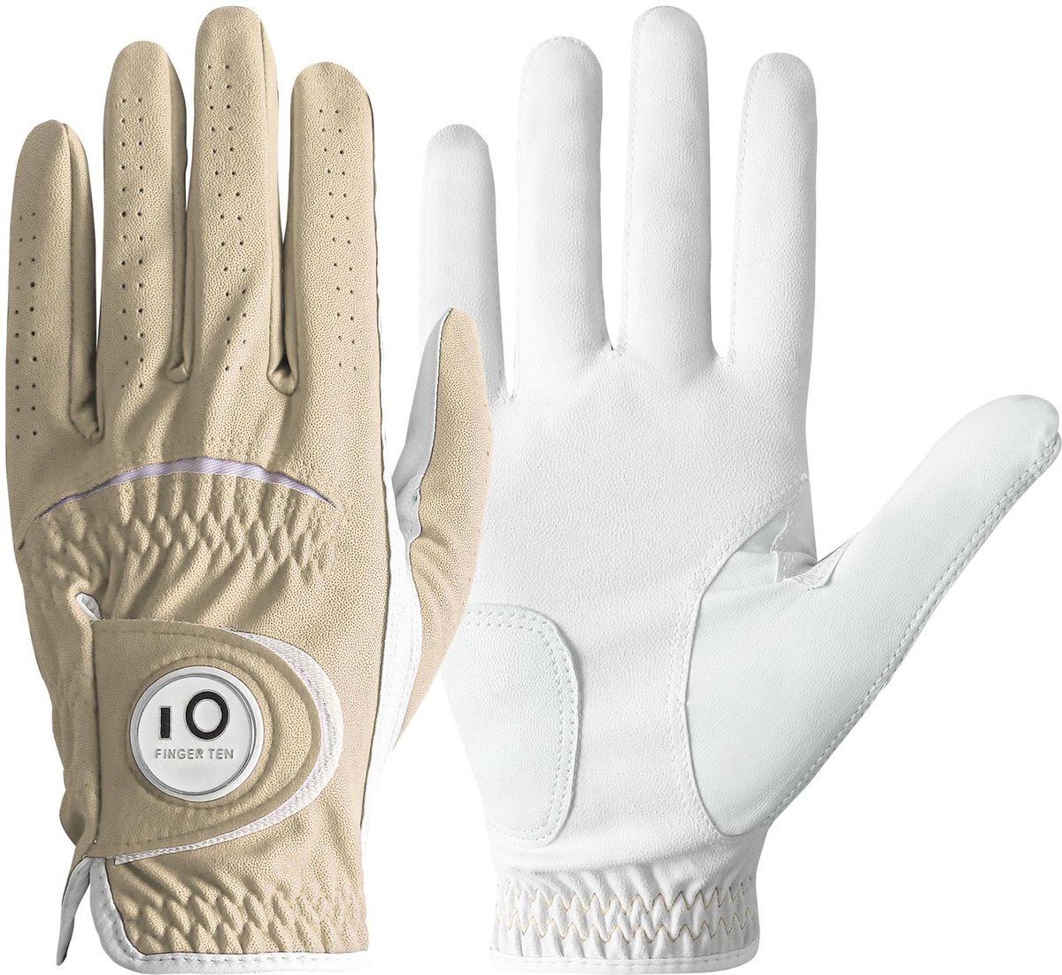 Solidchoice - Golfhandschoenen voor Mannen Rechts Leer met Ball Marker