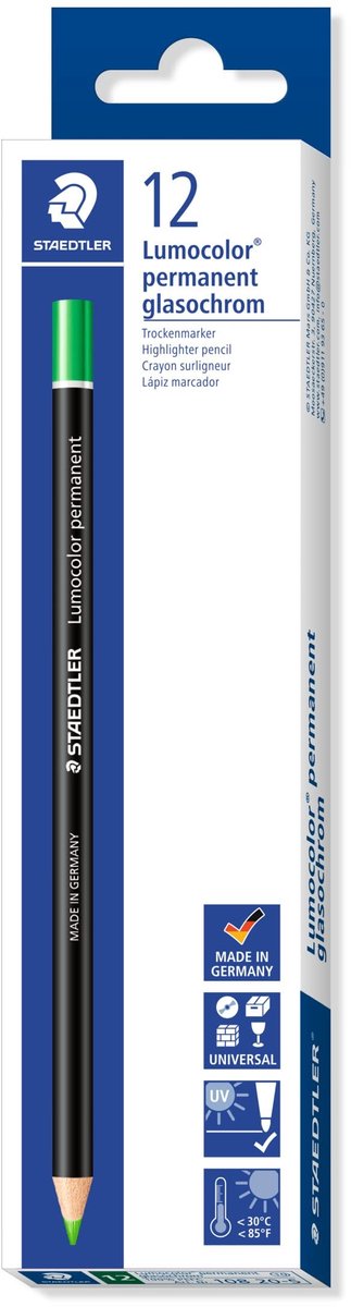 Solidchoice - Set van 12 Lumocolor Permanent Markers - Groen