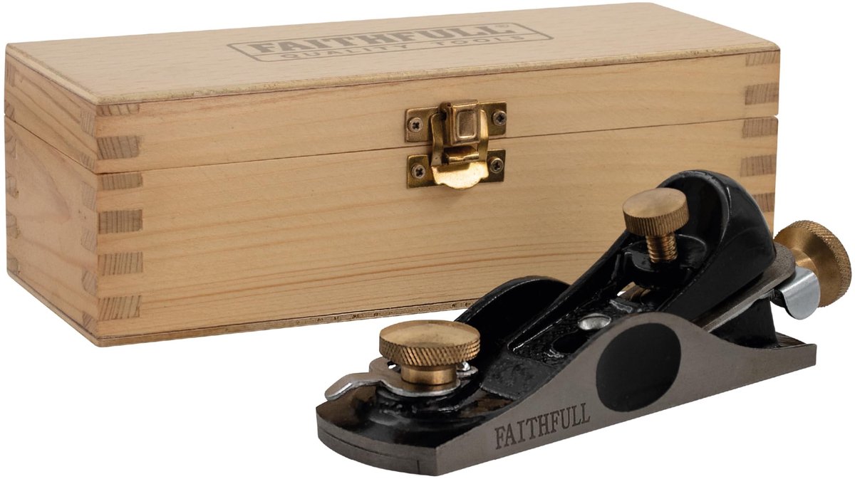 Solidchoice - Handplaner met Houten Opbergdoos voor Houtbewerking