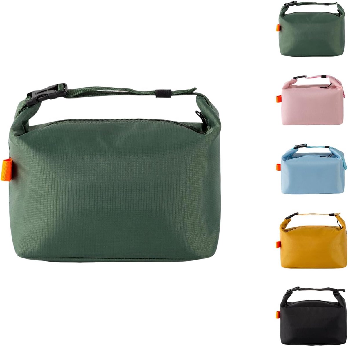 lunchbox van aluminiumfolie, koelelement, draagbare tas voor het bewaren van eten voor het avondeten/picknicken (groen)