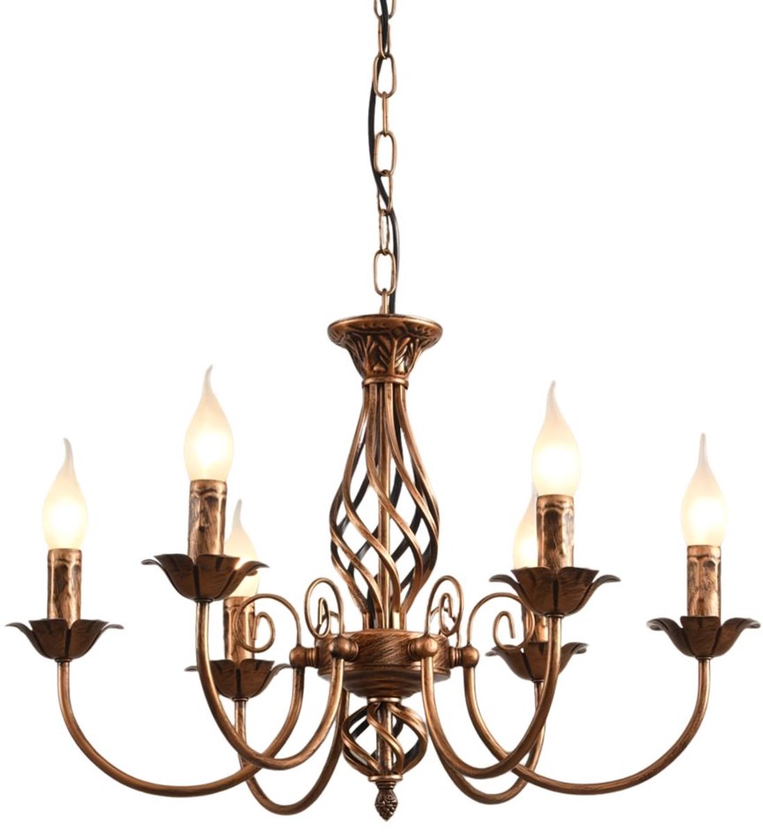 VALI® Hanglampen Eetkamer - Plafondlamp - Hanglamp - Bruin - 54cm x 54cm x 128cm