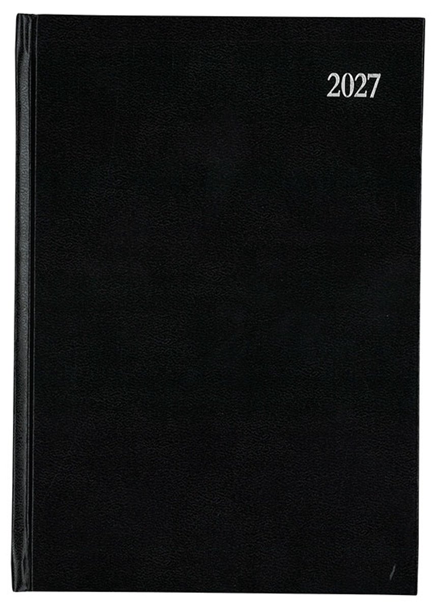 MGPcards - Bureau Dag-agenda 2027 - H42 Padua - formaat A5 - dag - 1 dag per pagina - Nederlandstalig - Made in Italy - Harde omslag - 14.8 x 21 cm - Zwart