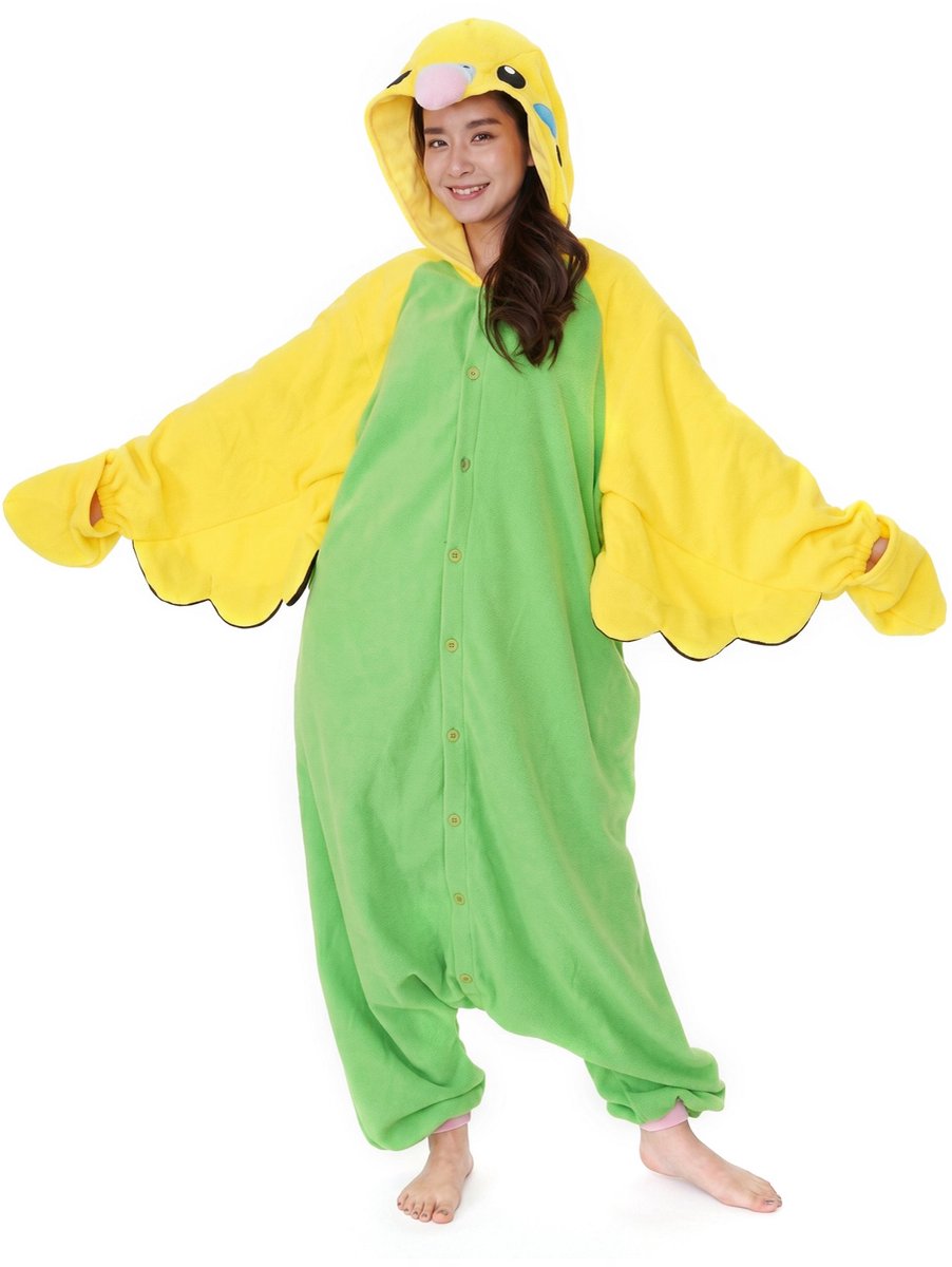 Grasparkiet Kigurumi Kostuum