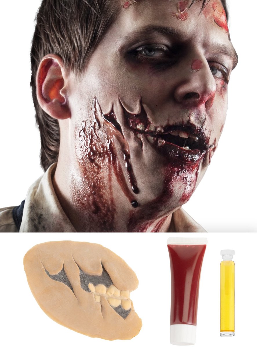 Zombie Wond Latex Applicatie - Halloween Horror Latex Make-Up