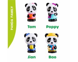 Klorofil De Familie "Panda" Speelset - Speelfiguren set - Poppetjes familie - Kinder Speelgoed - Bao, Jian, Tam en Poppy - Vanaf 18 maanden - 4-Delig