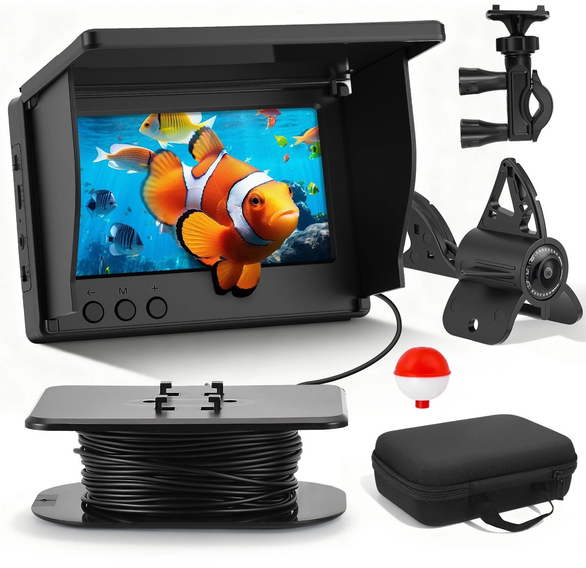 Velori Fishfinder Onderwatercamera 1080P - Viscamera - 4,3 Inch LCD - Nachtzicht - 8000 mAh - 30 m Kabel - IP68 Waterdicht
