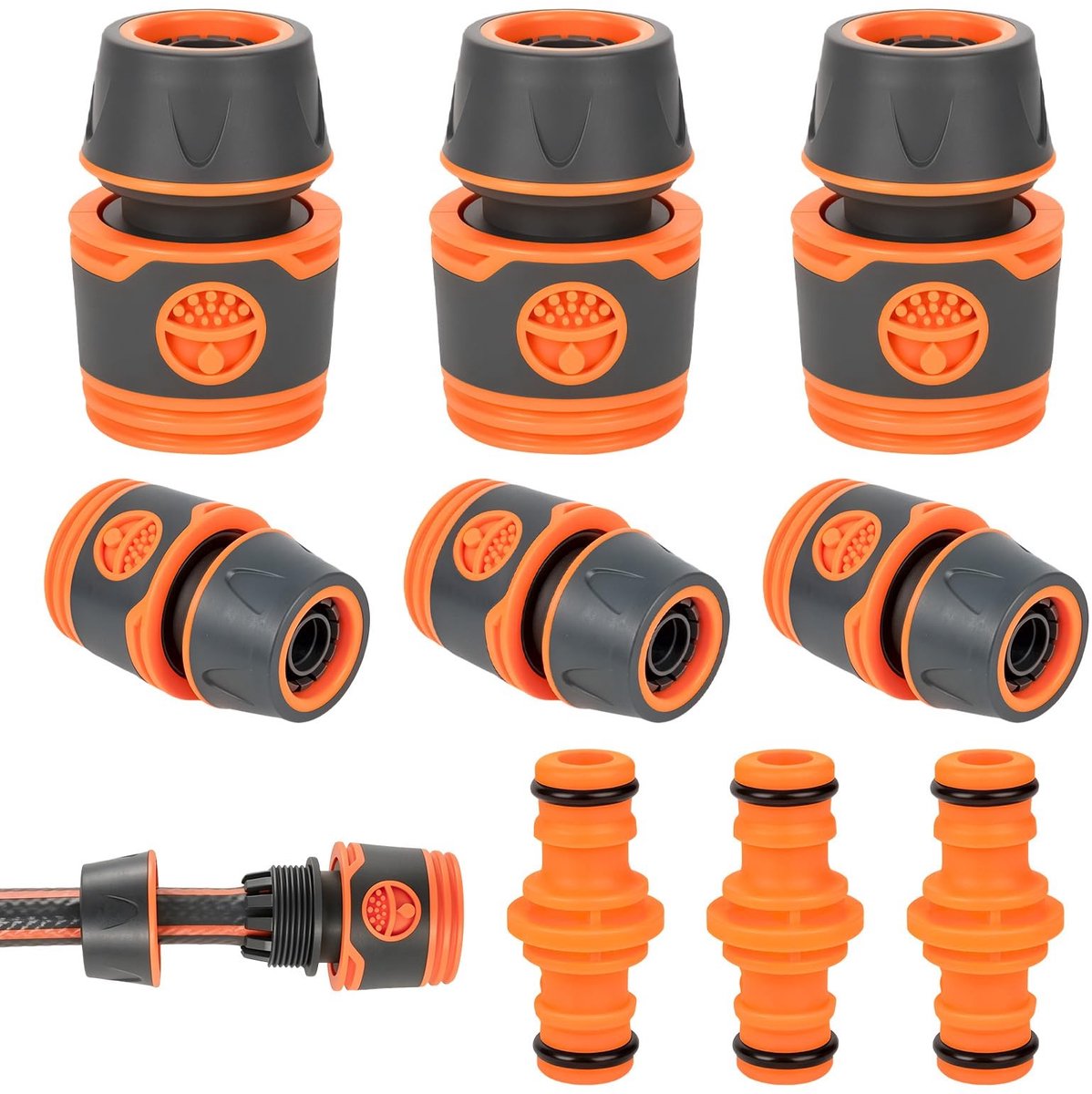 Solidchoice - Set van 9 Slangkoppelingen voor Tuin