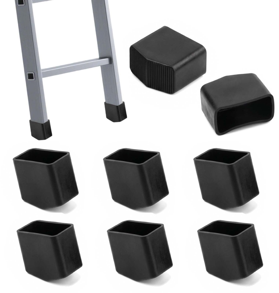 Solidchoice - Set van 4 Antislip Rubber Laddervoethoezen