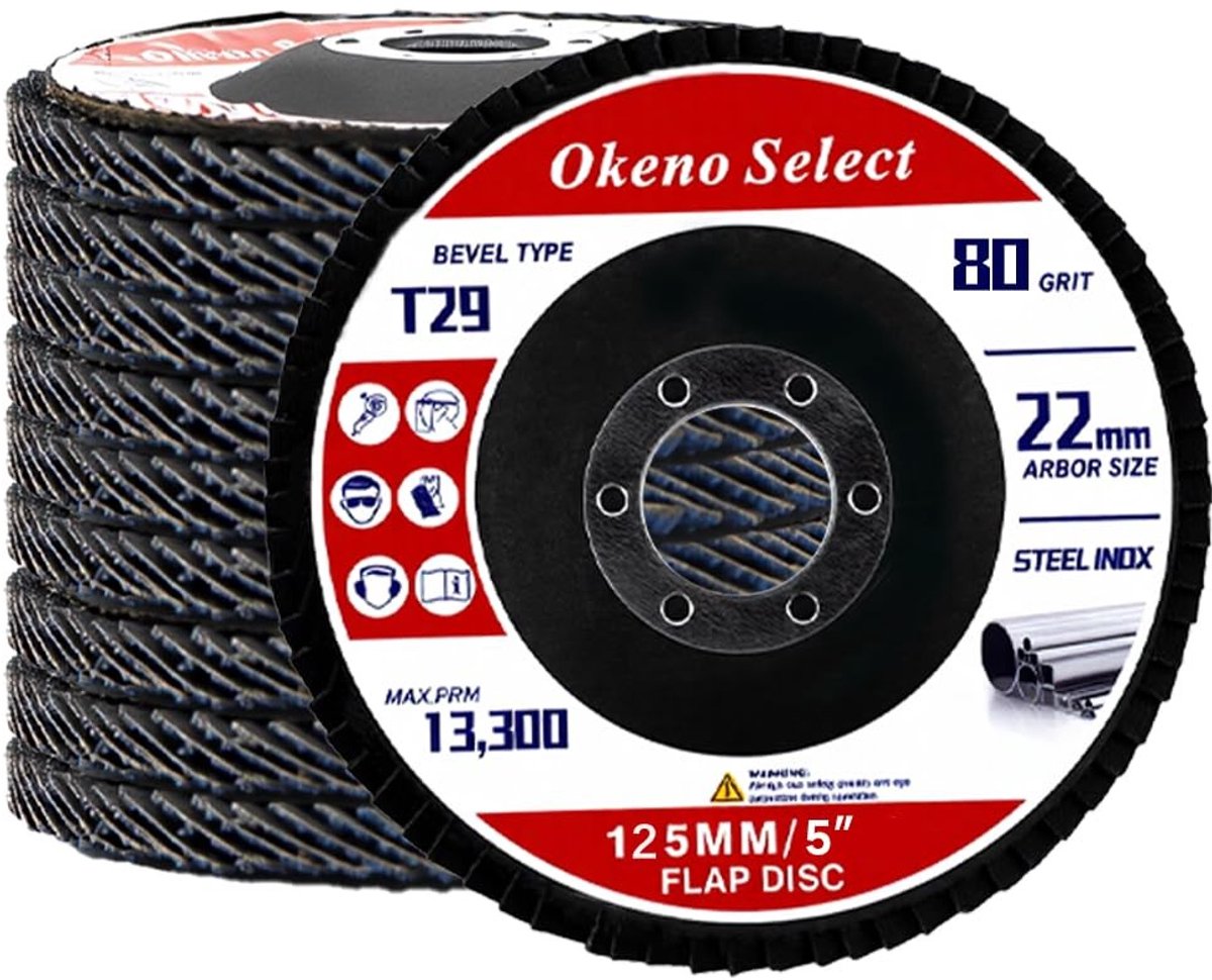Solidchoice - Slijpschijven 40 Grit voor Metaal en Hout (Set van 10)