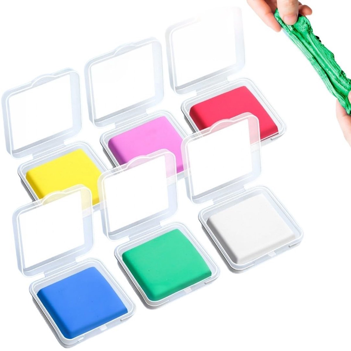 Solidchoice - Set van 6 Kneedgum Erasers in Diverse Kleuren