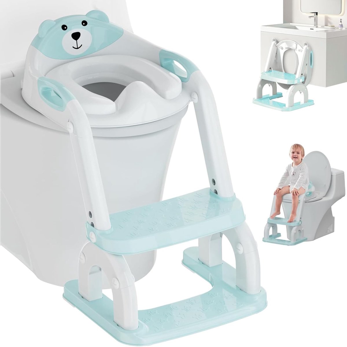 Solidchoice - 2-in-1 Toiletverkleiner met Trapje