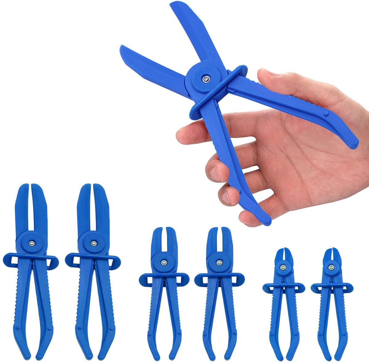 Solidchoice - Set van 6 Slangklemmen met Klemtangen voor Diverse Slangen