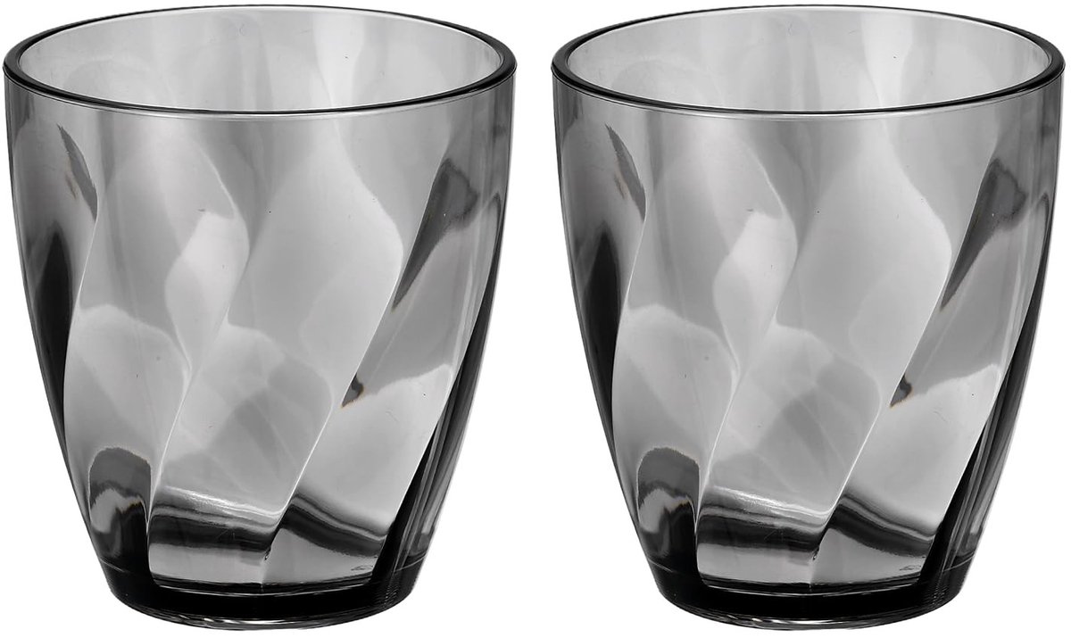 Solidchoice - Herbruikbare Drinkglazen Set van 2, 300 ml, Plastic, Onbreekbaar
