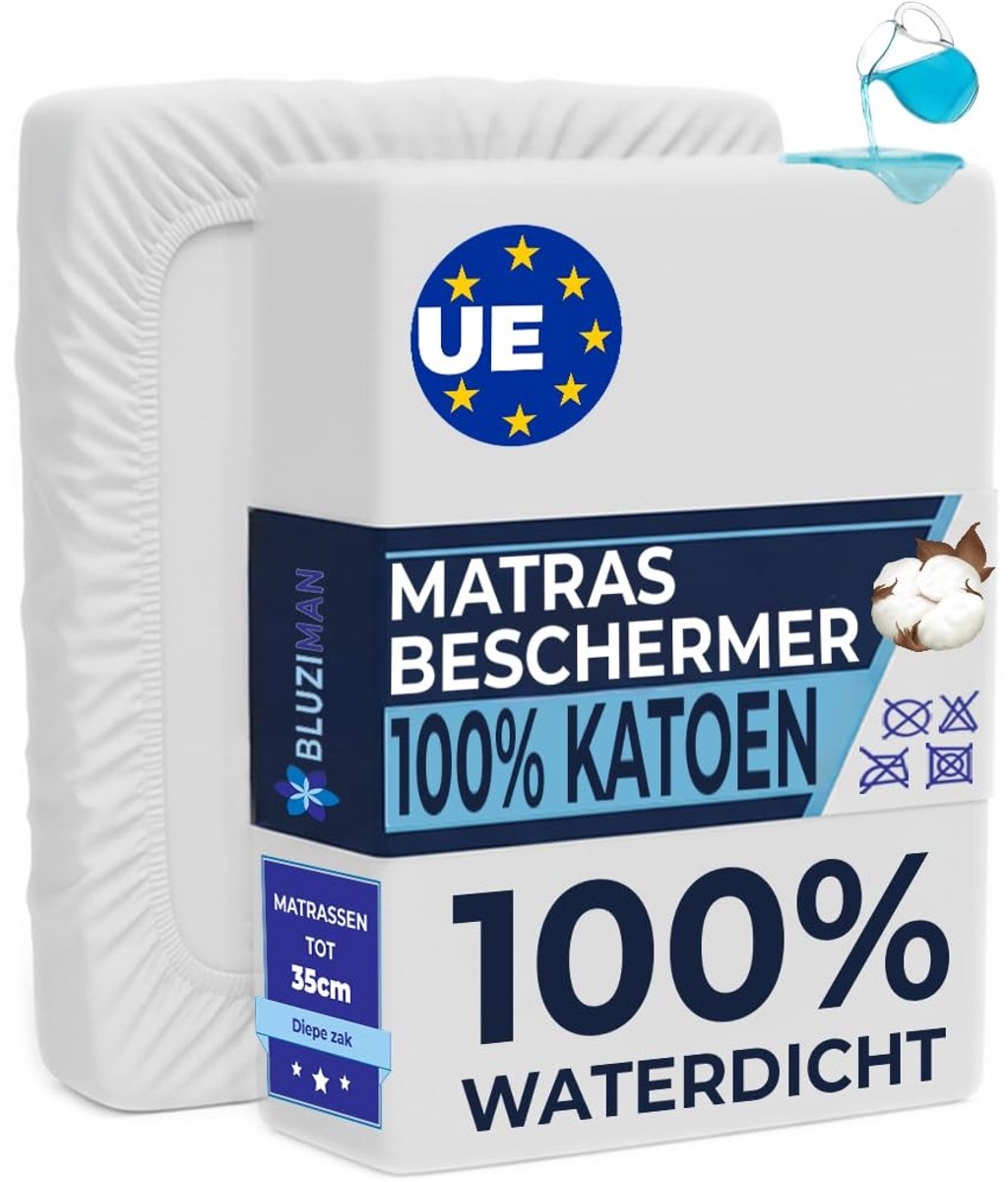 Solidchoice - Waterdichte Matrasbeschermer voor Franse Bedden