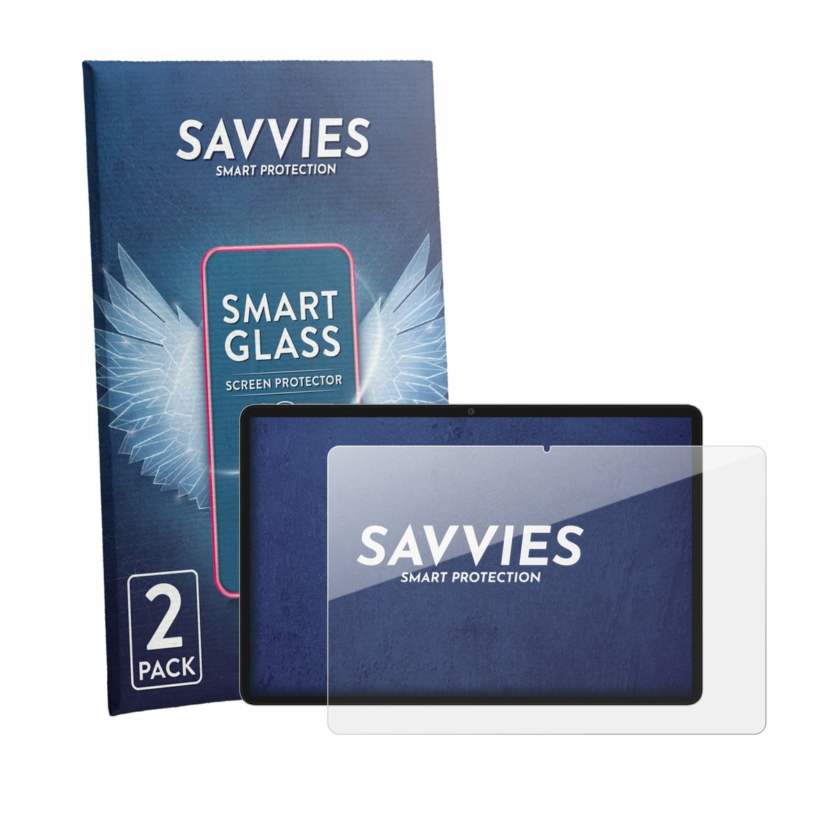 2 Stuks Savvies Screenprotector - geschikt voor Teclast M50T - beschermfolie glas transparant