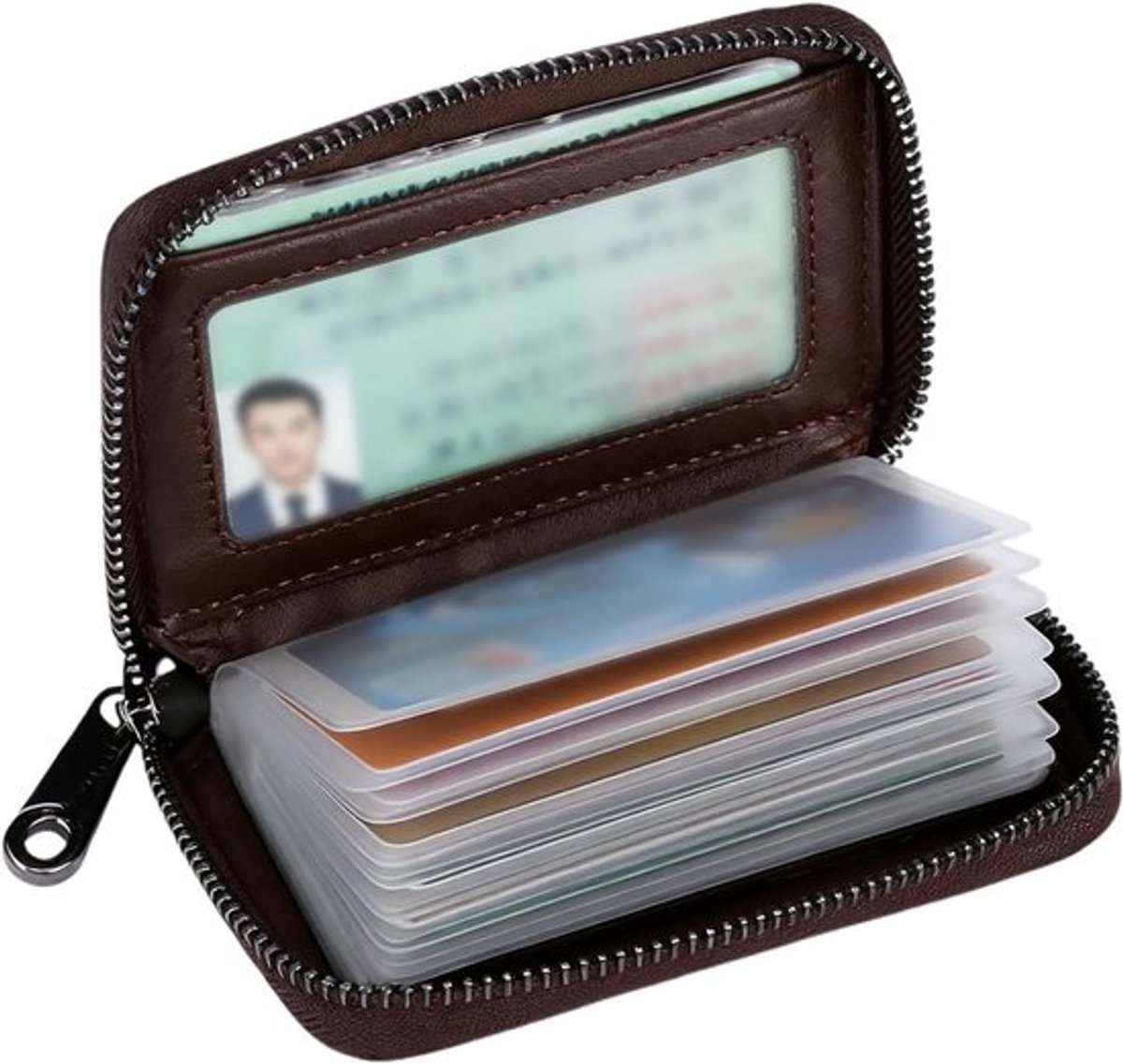 Compacte Kaart Houder voor Mannen en Vrouwen, Geschikt voor 22 Kaarten, ID en Bedrijfspassen, Ideaal voor Reizen en Dagelijks Gebruik