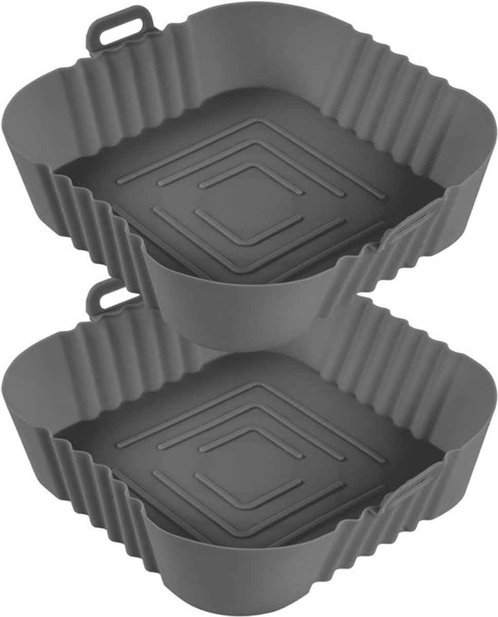 Siliconen Luchtfrituurpannenmand 19,8 cm - Herbruikbare Vierkante Bekleding - Vervangende Perkamenten Voeringen - Perfect voor Keuken en