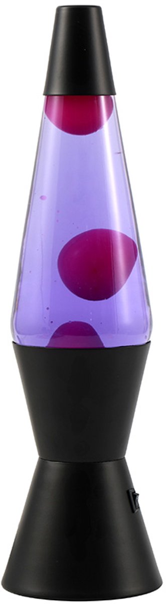 i-total - LED Lava Lamp Spaceship - zwart - paars/roze