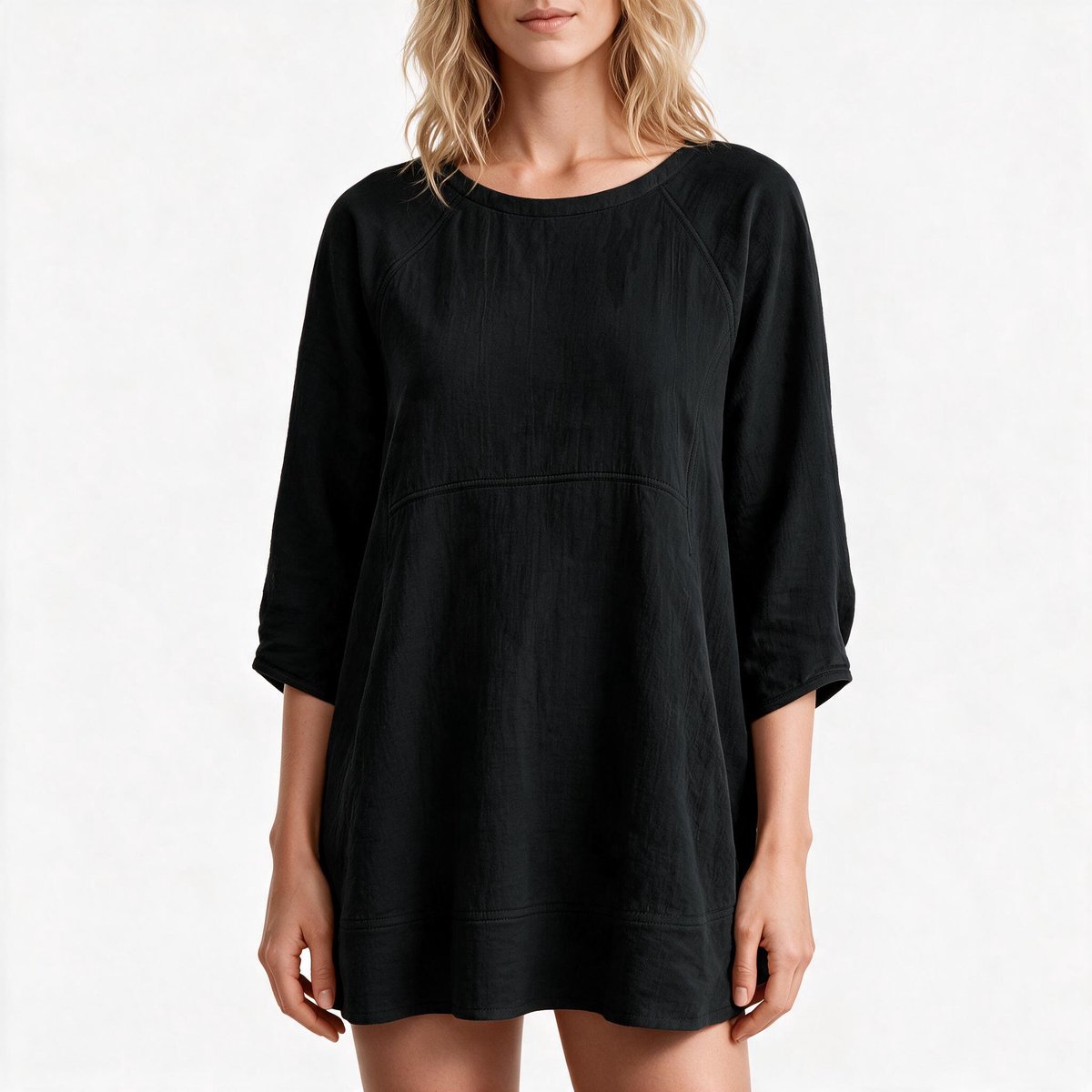 Imily Bela Dames Lange Tuniek Top met Driekwartmouwen