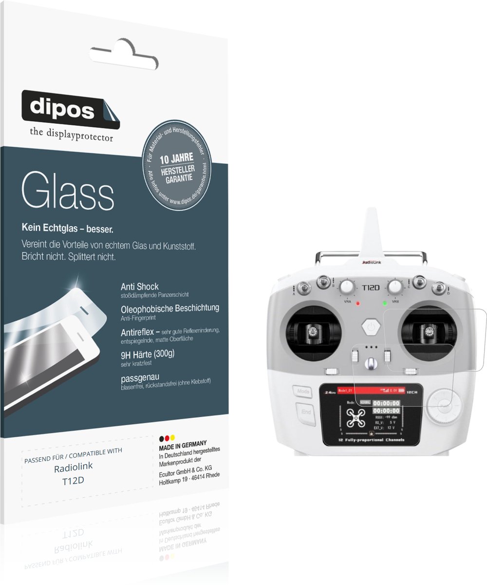 dipos – 2x Matte Pantserfolie geschikt voor Radiolink T12D | 9H Screenprotector
