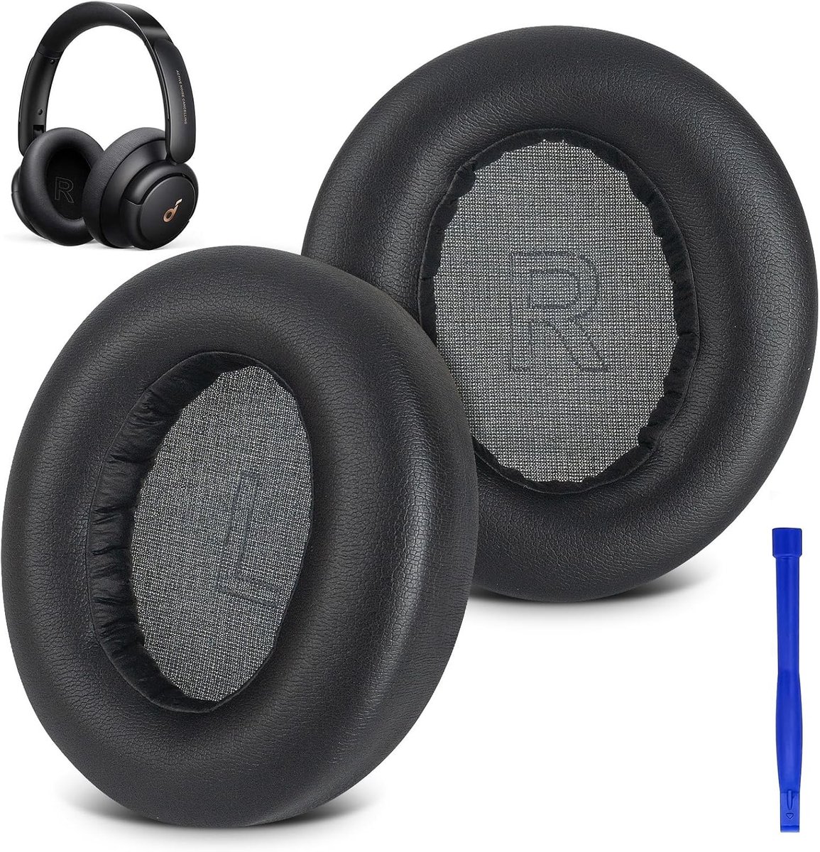 Comfortabele Vervangende Oorkussens voor Soundcore Q30/Q35 met Geheugenfoam en Kunstleer