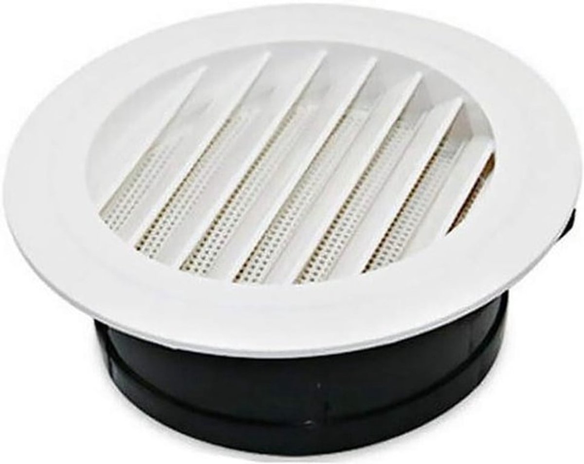 Circulaire luchtroosterafdekkingen 75 mm - ABS kunststof - Ronde wandventilatie - Thuisgebruik - Ventilatieafdekking - Wit & Zwart - Oblique - Ventilatie-accessoire.